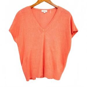NEW KINROSS women's cap sleeve vee top in coral